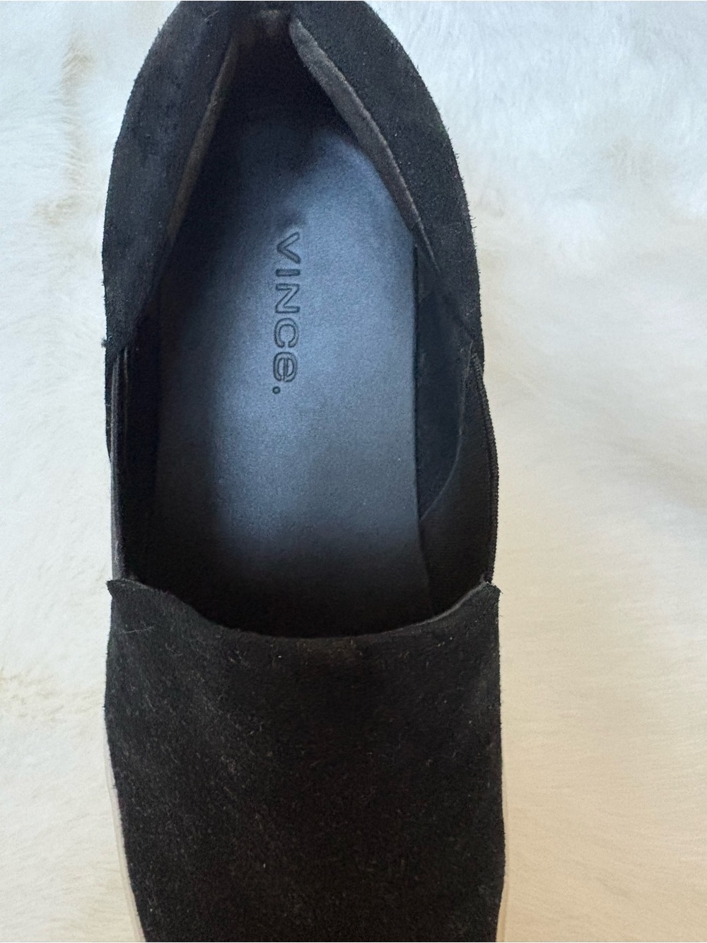 Vince Black Suede Slip-On Loafer - Picture 2 of 4